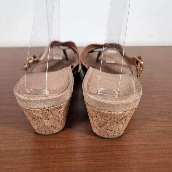 Stylish Women's Wedge Sandals - Bronze and Black - Picture 4 of 12